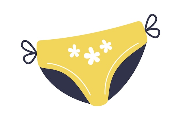 Vector badpak panty met bloemen