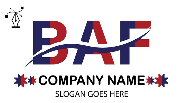 Vector baf letter logo