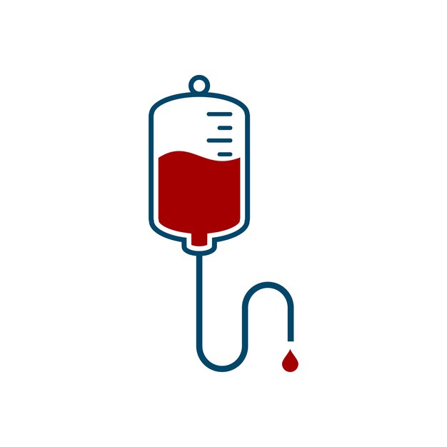 Bag Blood Icon Vector Design Template