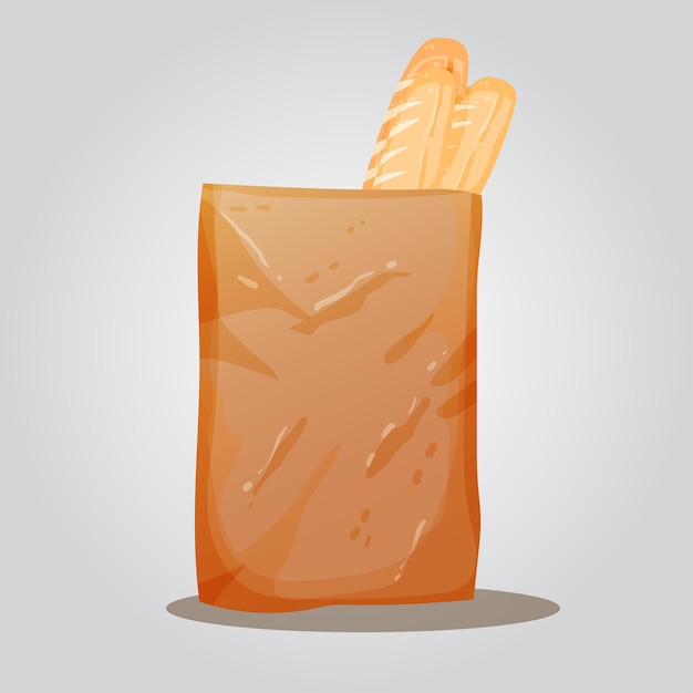 A bag of bread vector illustration