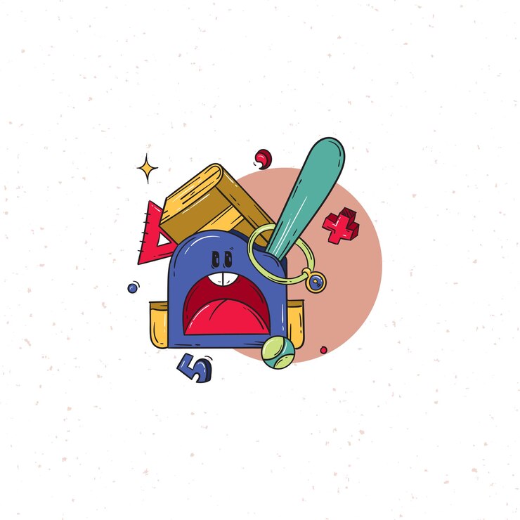 Vector bag cartoon illustration