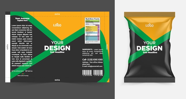 Una borsa di design design design è mostrato su uno sfondo bianco