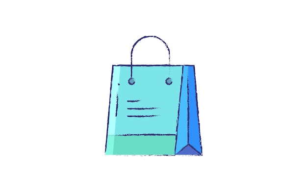 Bag hand drawn vector illustration