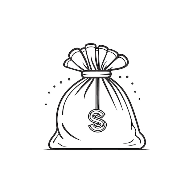 Bag of money vector illustration