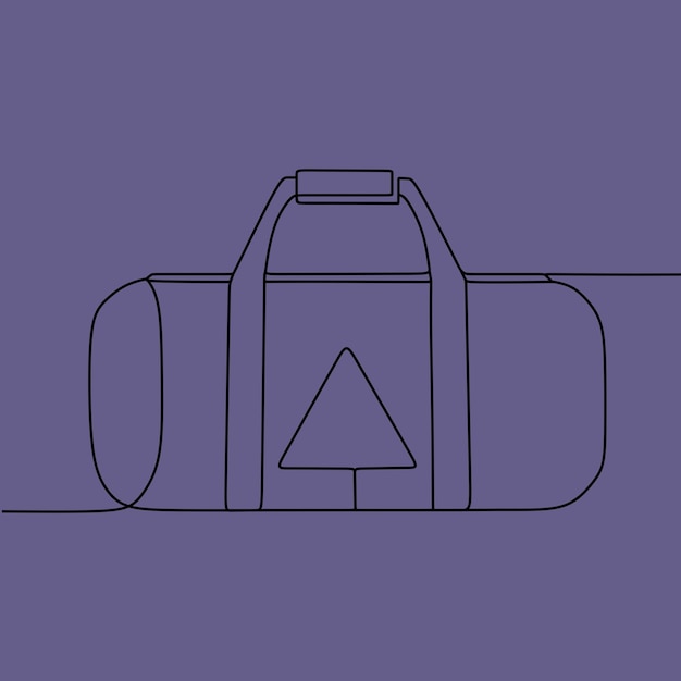 Bag in one line art