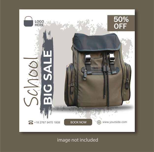 Bag sale social media or Instagram post template design