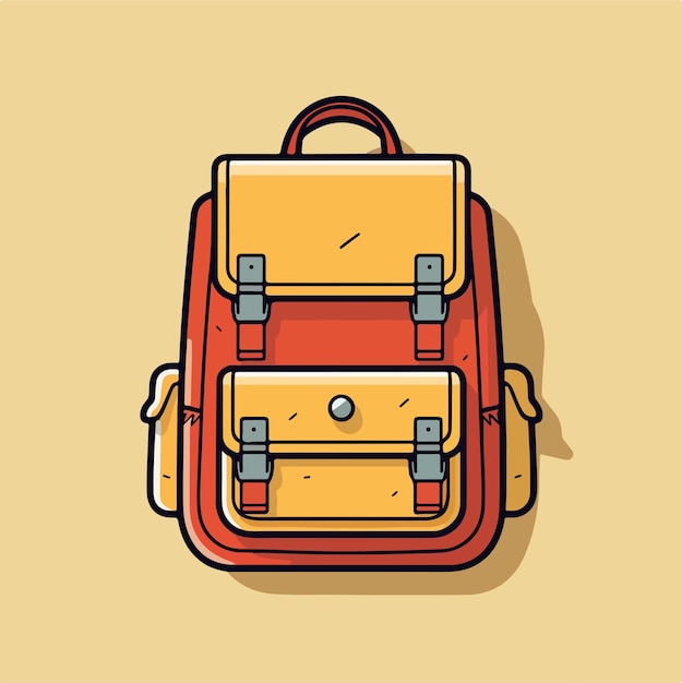 Bag for school in a simple vector design back to school minimalist