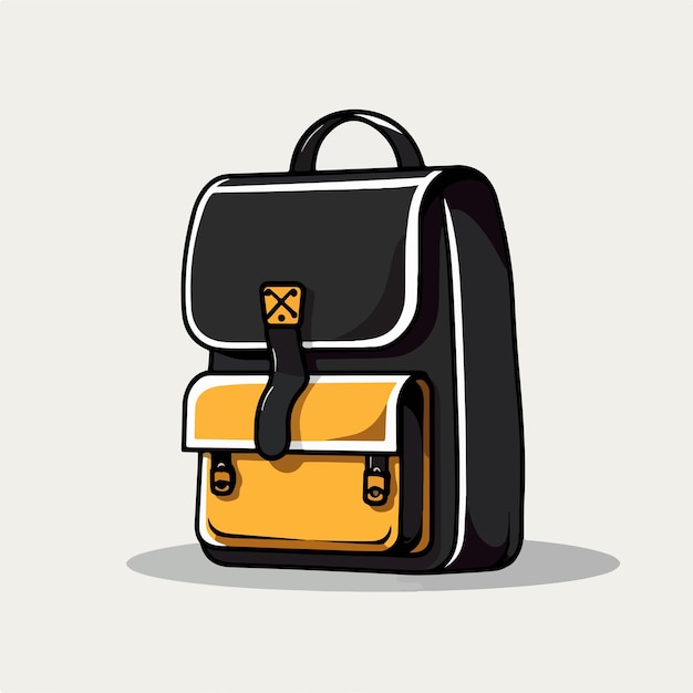 Bag for school in a simple vector design back to school minimalist