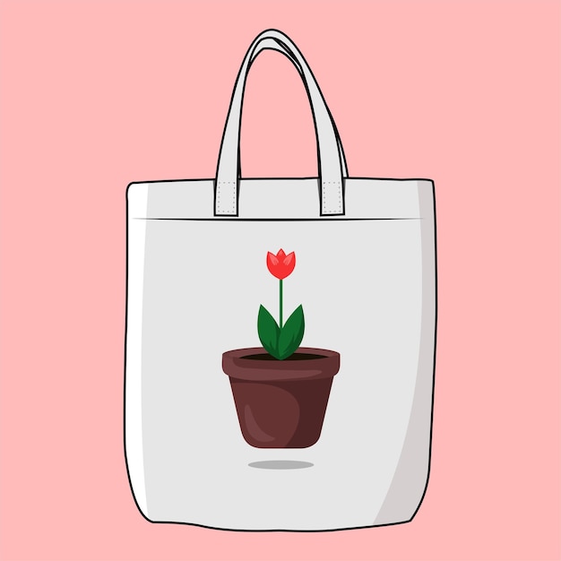 Vector a bag that says'tulip'on it