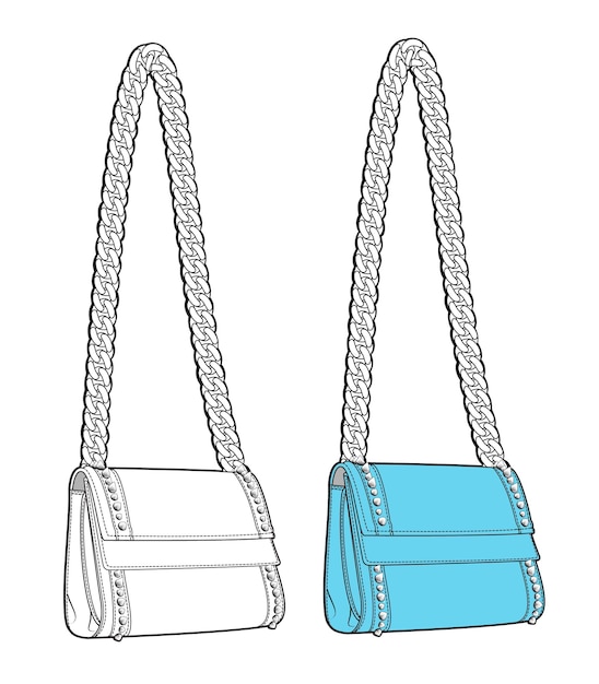 Una borsa con sopra una borsa blu e sopra la parola borsa.