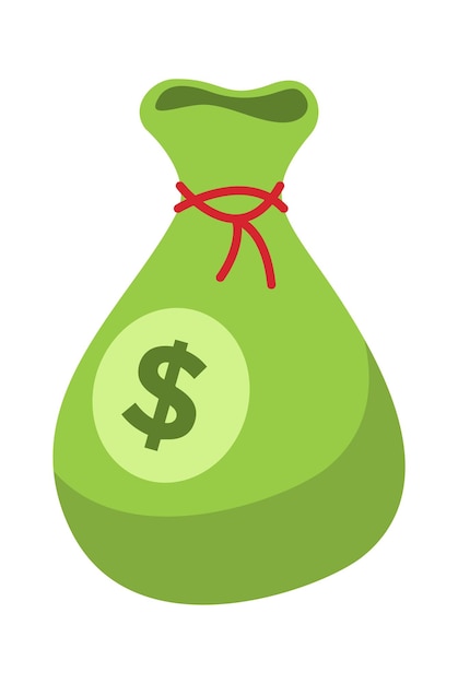 Bag with money Vector illustration