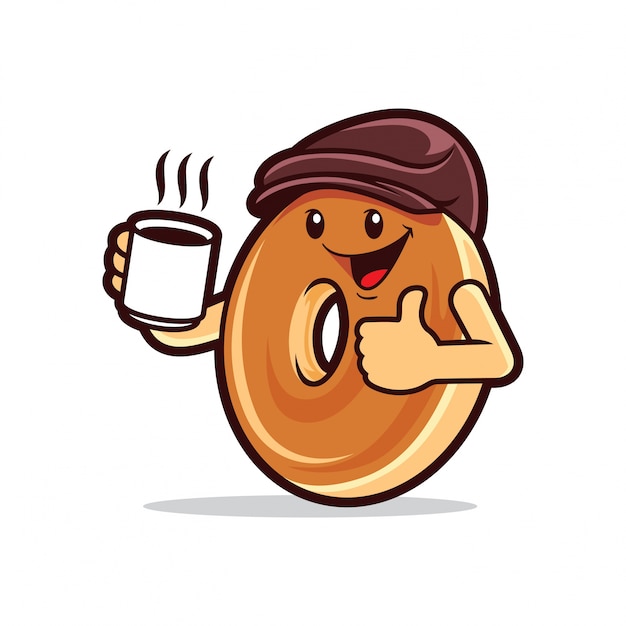 Bagel boy koffie drinken