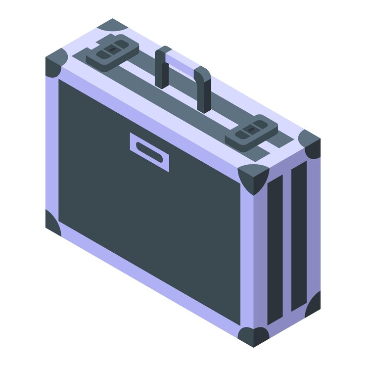 Vector baggage briefcase icon isometric of baggage briefcase vector icon for web design isolated on white background