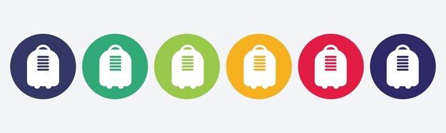 Baggage icon set