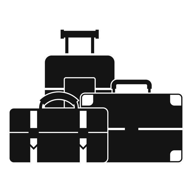 Vector baggage icon simple illustration of baggage vector icon for web