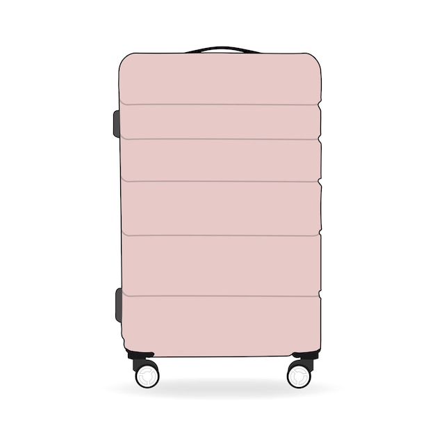 Vector baggage item travel luggage