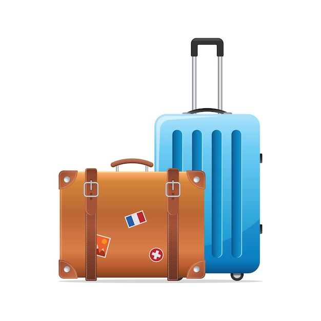 Vector baggage travel suitcase icon