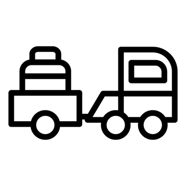 Baggage Truck Icon Style