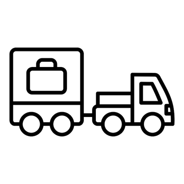 Baggage Truck Icon Style