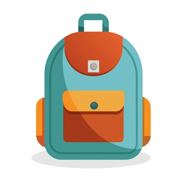 Bagpack minimal flat vector illustration