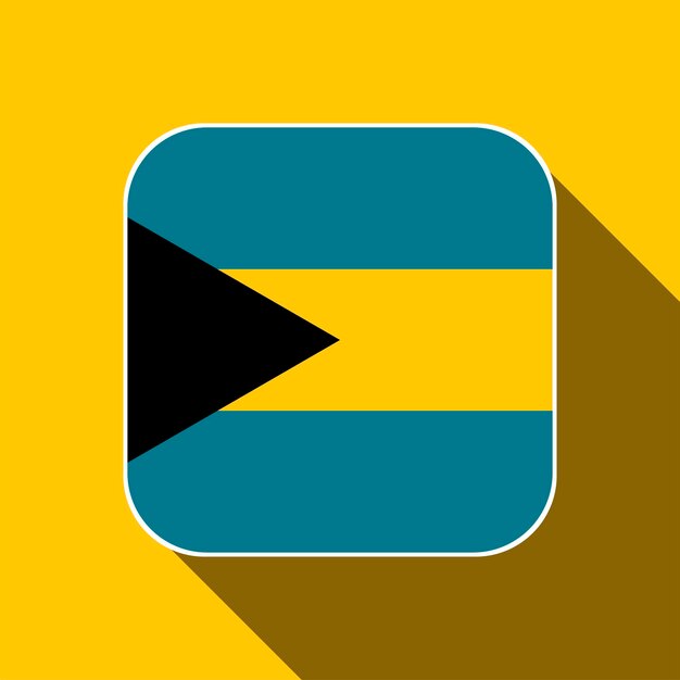 Bahama's vlag officiële kleuren Vector illustratie