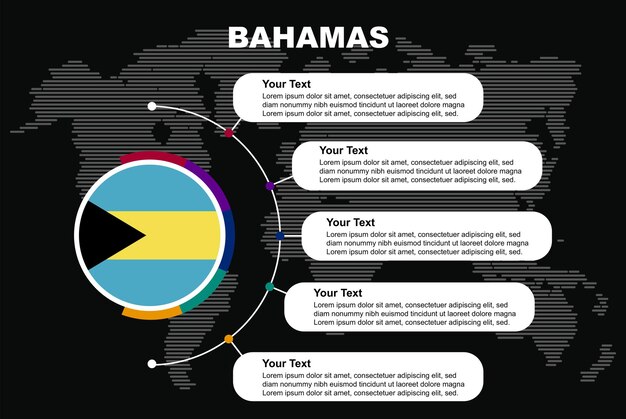 직소 퍼즐 벡터 퍼즐 지도의 바하마 국기 모양 어린이 위한 바하마 국기
