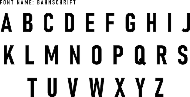 Bahnschrift font vector
