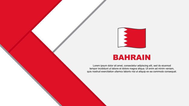Bahrain Flag Abstract Background Design Template Bahrain Independence Day Banner Cartoon Vector Illustration Bahrain Background