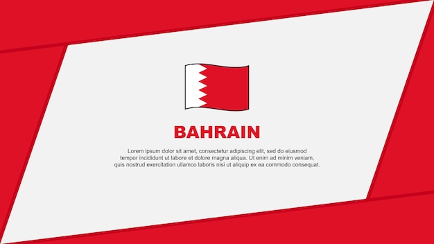 Флаг Бахрейна Абстрактный Фон Дизайн Шаблона День Независимости Бахрейна Баннер Мультфильм Векторные Иллюстрации Мультфильм Бахрейн