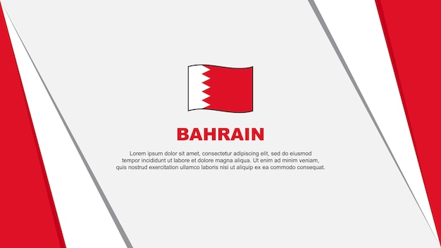 Bahrain Flag Abstract Background Design Template Bahrain Independence Day Banner Cartoon Vector Illustration Bahrain Independence Day