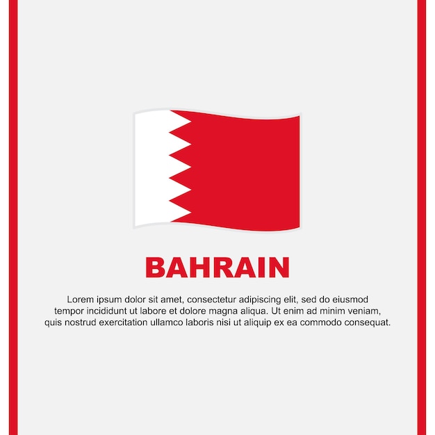 Bahrain Flag Background Design Template Bahrain Independence Day Banner Social Media Post Bahrain Cartoon