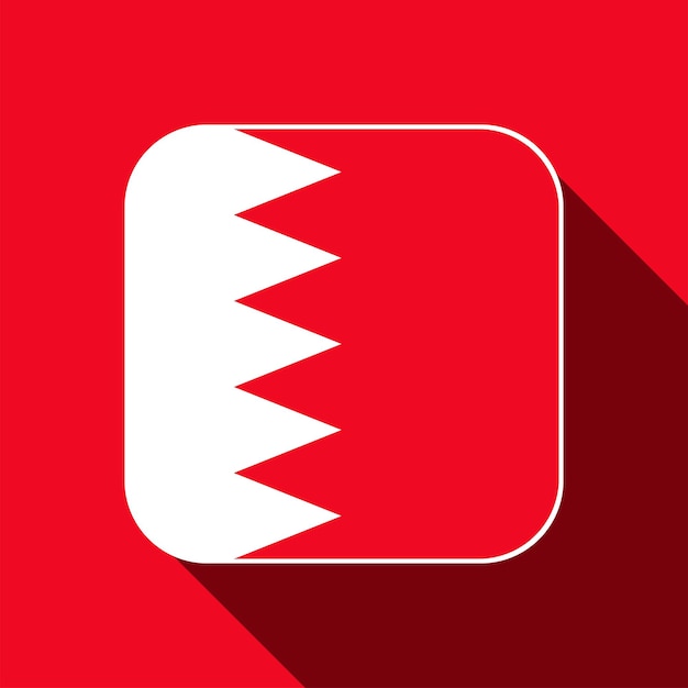 Bahrain flag official colors Vector illustration