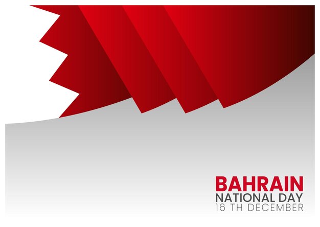 Illustrazione vettoriale della bandiera del bahrain per lo sfondo