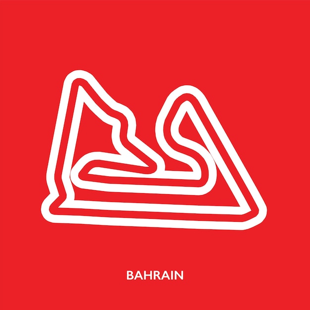 Mappa vettoriale della pista da corsa del circuito internazionale del bahrain