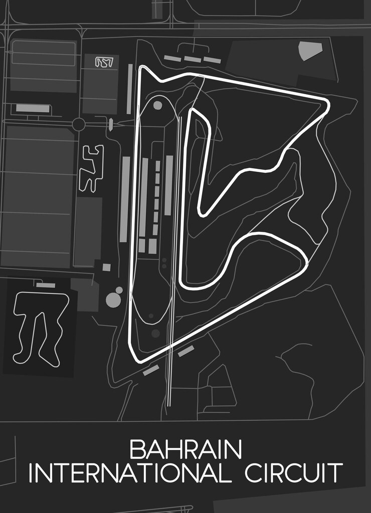 Vector bahrain international circuit track map