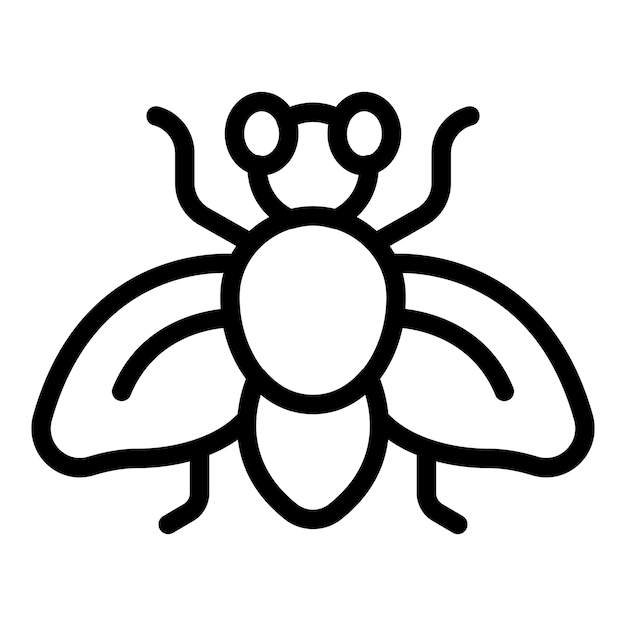 Bait bee insect icon outline vector tsetse fly