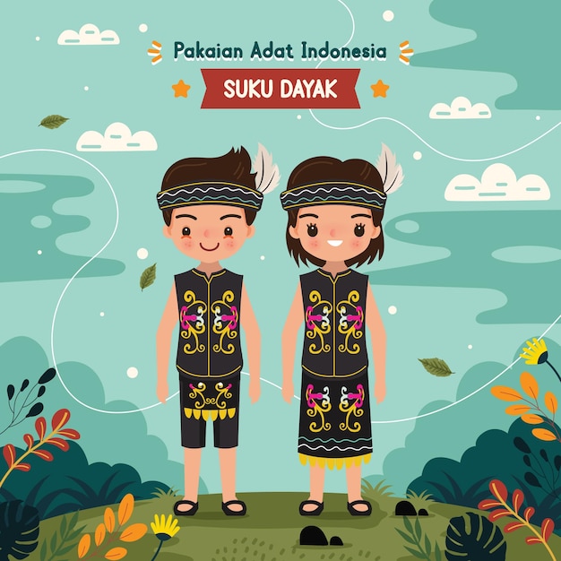 Baju adat 인도네시아 Suku Dayak