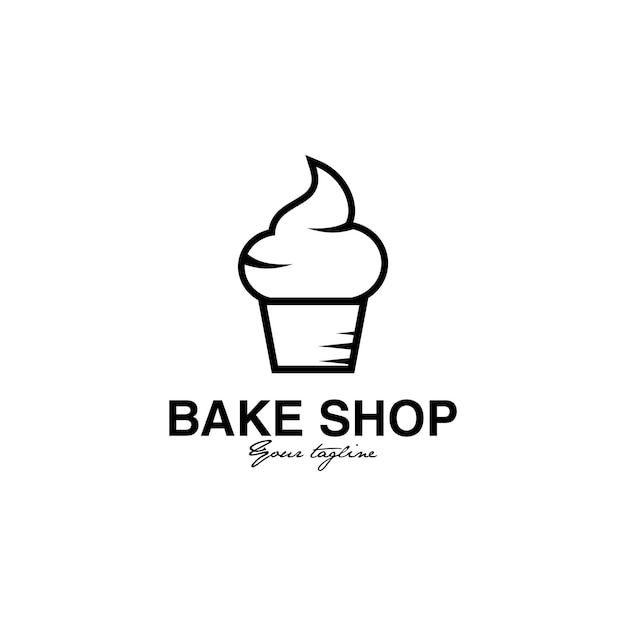 Vector bake shop bakery cake vector logo design