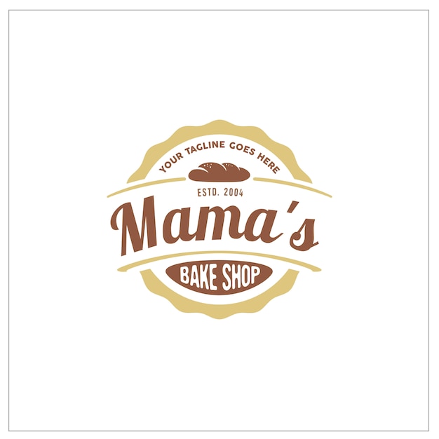 Bake shop label sticker logo