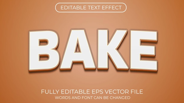 Bake text effect