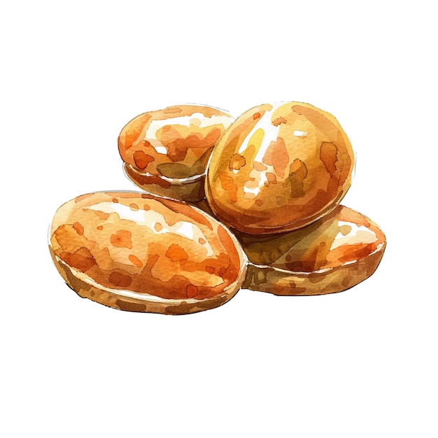 Vector baked beans vector illustration in watercolour style