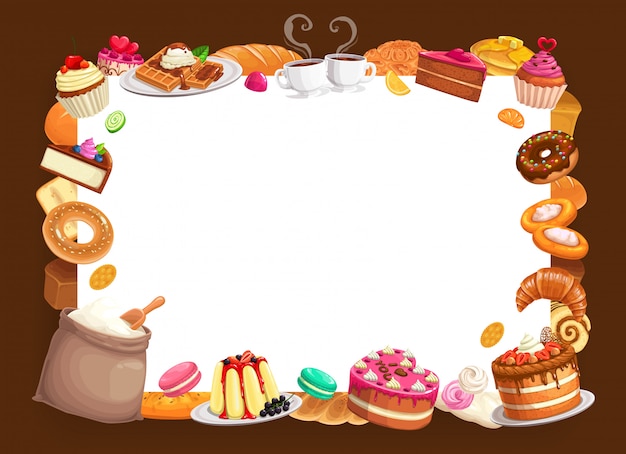 baker shop  bakery pastry and desserts frame