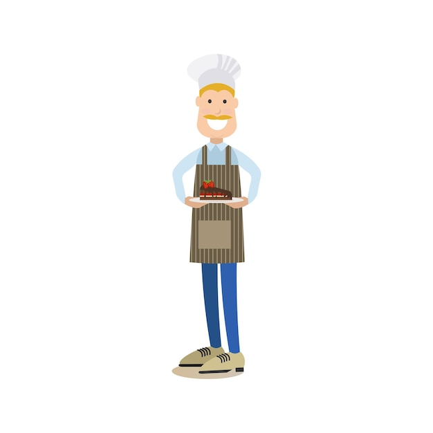 Vector baker vector illustration in flat style