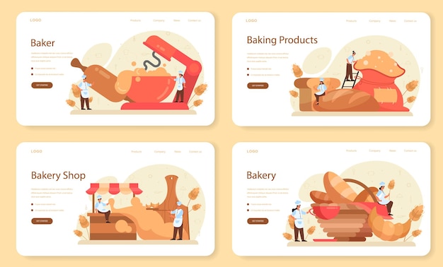 Baker web banner or landing page set