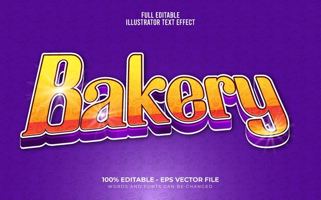 Bakery 3d text effect editable