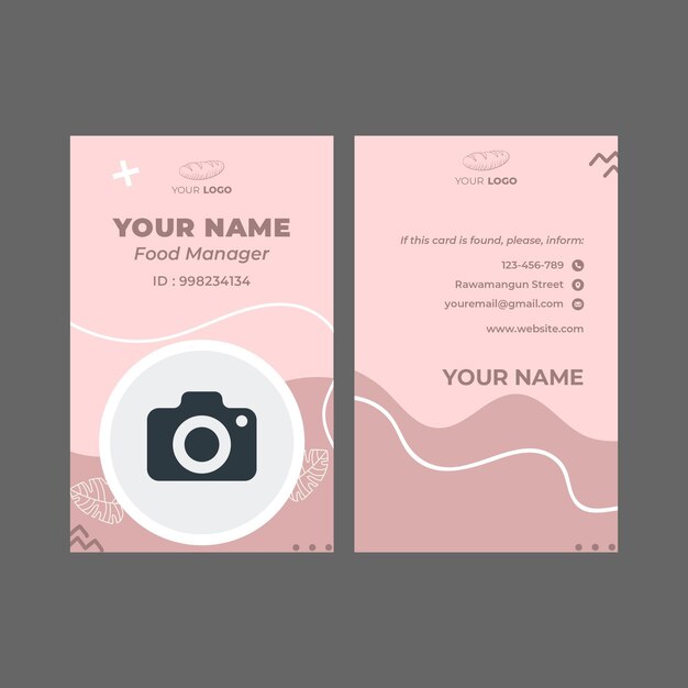 Bakery ad id card template