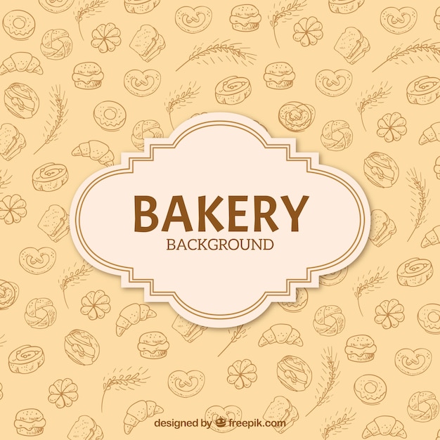 Vector bakery background in flat style