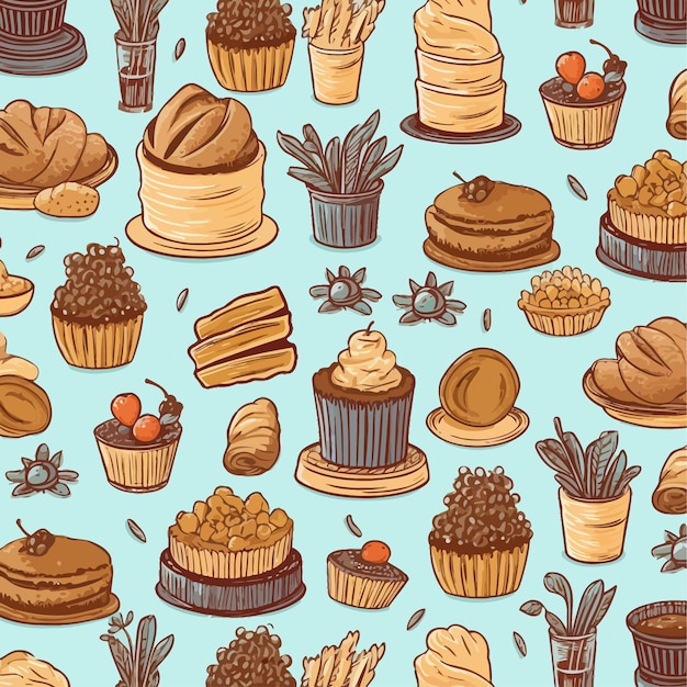 Vector bakery background