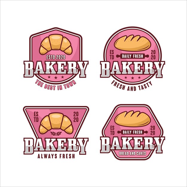 Bakery badge design logo collection