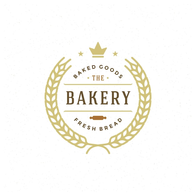 Vector bakery badge or label retro illustration